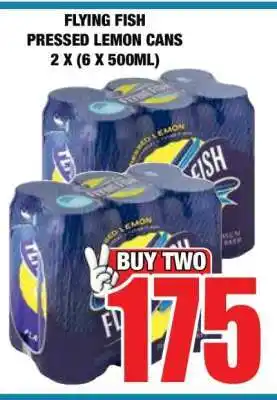 Boxer FLYING FISH Pressed Lemon Cans 2 x (6 x 500ml) offer