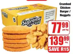 Boxer Crumbed Chicken Burger / Nuggets offer