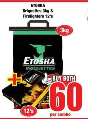 Boxer ETOSHA Briquettes 3kg & Firelighters 12's offer