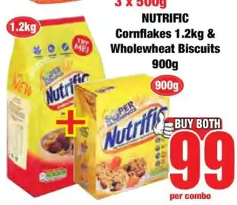 Boxer NUTRIFIC Cornflakes 1.2kg & Wholewheat Biscuits 900g offer