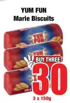 Boxer YUM FUN Marie Biscuits offer