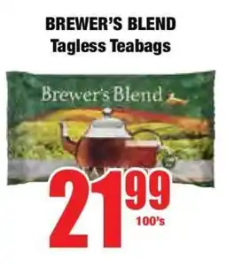 Boxer BREWER'S BLEND Tagless Teabags offer