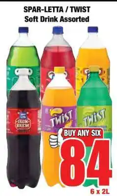 Boxer SPAR-LETTA / TWIST Soft Drink Assorted offer