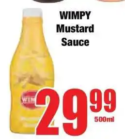 Boxer WIMPY Mustard Sauce offer