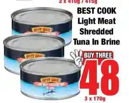 Boxer BEST COOK Light Meat Shredded Tuna In Brine offer