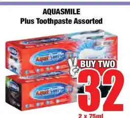 Boxer AQUASMILE Plus Toothpaste Assorted offer