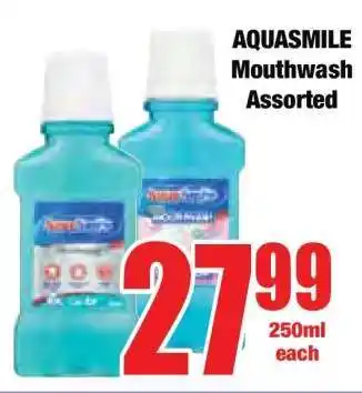 Boxer AQUASMILE Mouthwash Assorted offer