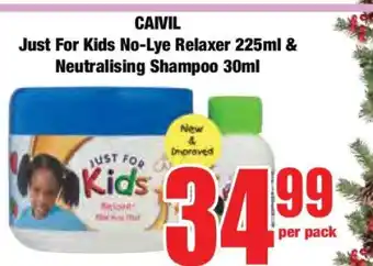 Boxer Just For Kids No-Lye Relaxer 225ml & Neutralising Shampoo 30ml offer
