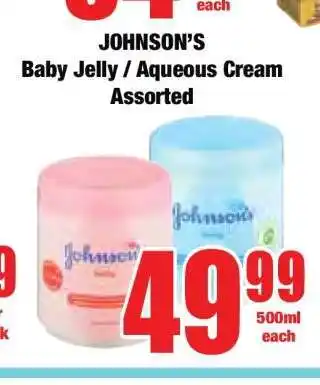 Boxer JOHNSON'S Baby Jelly / Aqueous Cream Assorted offer