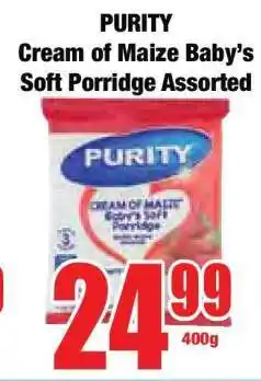 Boxer PURITY Cream of Maize Baby's Soft Porridge Assorted offer