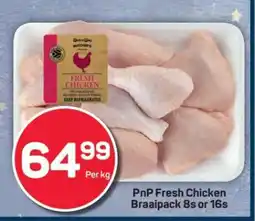 Pick n Pay PnP Fresh Chicken Braaipack 8s or 16s offer