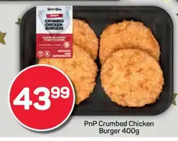 Pick n Pay PnP Crumbed Chicken Burger 400g offer