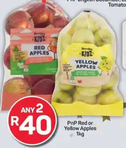 Pick n Pay PnP Red or Yellow Apples 1kg offer