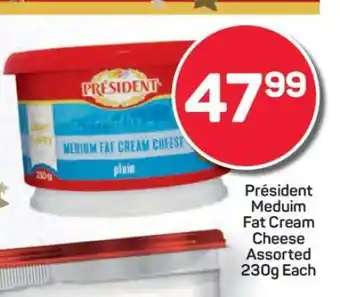 Pick n Pay Président Meduim Fat Cream Cheese Assorted 230g Each offer
