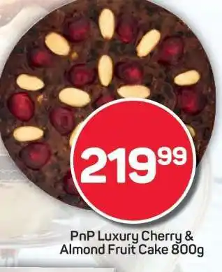 Pick n Pay PnP Luxury Cherry & Almond Fruit Cake 800g offer