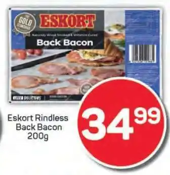 Pick n Pay Eskort Rindless Back Bacon 200g offer