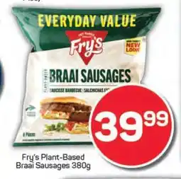 Pick n Pay Fry's Plant-Based Braai Sausages 380g offer