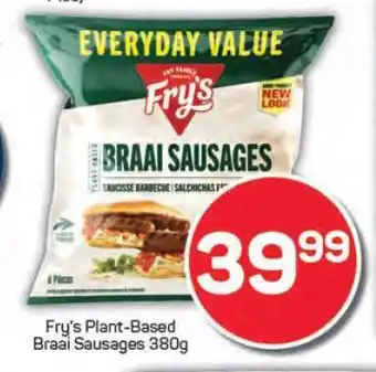 Pick n Pay Fry's Plant-Based Braai Sausages 380g offer