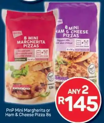 Pick n Pay PnP Mini Margherita or Ham & Cheese Pizza 8s offer