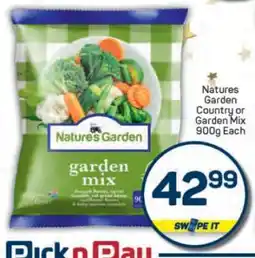 Pick n Pay Natures Garden Country or Garden Mix 900g offer