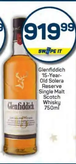 Pick n Pay Glenfiddich 15-Year-Old Solera Reserve Single Malt Scotch Whisky 750ml offer