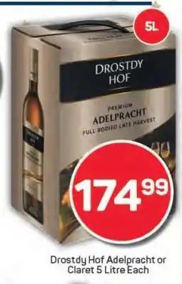 Pick n Pay Drostdy Hof Adelpracht or Claret 5 Litre Each offer