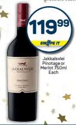 Pick n Pay Jakkalsvlei Pinotage or Merlot 750ml offer