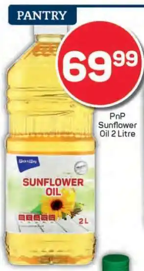 Pick n Pay PnP Sunflower Oil 2 Litre offer