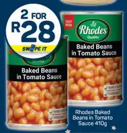 Pick n Pay Rhodes Baked Beans in Tomato Sauce 410g offer