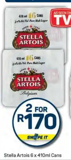 Pick n Pay Stella Artois 6 x 410ml Cans offer