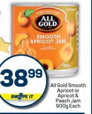 Pick n Pay All Gold Smooth Apricot or Apricot & Peach Jam offer