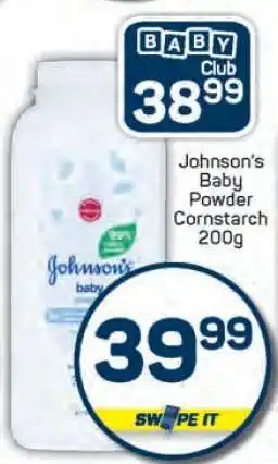 Pick n Pay Johnson's Baby Powder Cornstarch 200g offer