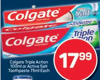 Pick n Pay Colgate Triple Action or Active Salt Toothpaste offer