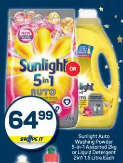 Pick n Pay Sunlight Auto Washing Powder or Liquid Detergent offer