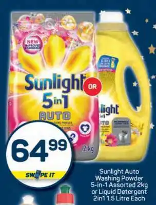 Pick n Pay Sunlight Auto Washing Powder or Liquid Detergent offer