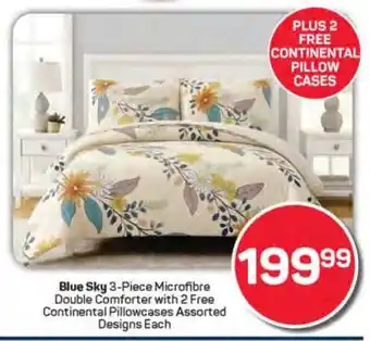Pick n Pay Blue Sky 3-Piece Microfibre Double Comforter offer