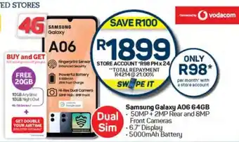 Pick n Pay Samsung Galaxy A06 64GB offer