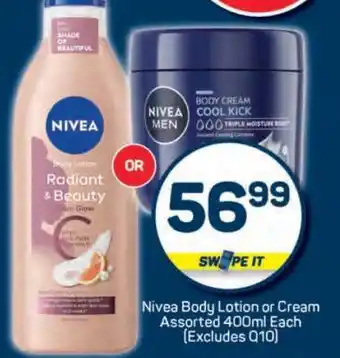 Pick n Pay Nivea Body Lotion or Cream offer