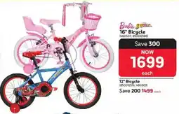 Makro Barbie or Spiderman 16" Bicycle offer