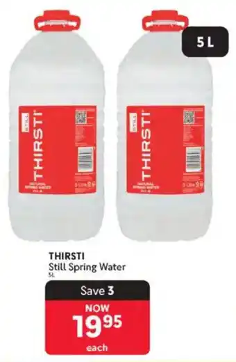 Makro THIRSTI Still Spring Water offer