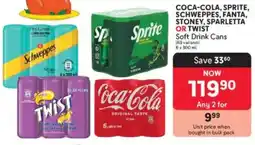 Makro COCA-COLA, SPRITE, SCHWEPPES, FANTA, STONEY, SPARLETTA OR TWIST Soft Drink Cans offer