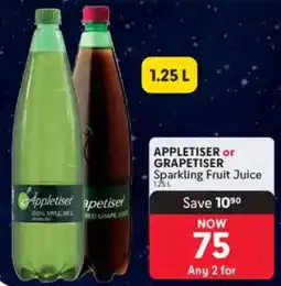 Makro APPLETISER or GRAPETISER Sparkling Fruit Juice offer