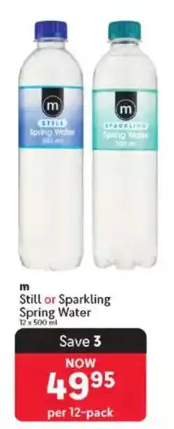 Makro m Still or Sparkling Spring Water offer