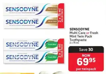 Makro SENSODYNE Multi Care or Fresh Mint Twin Pack Toothpaste offer
