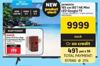 Makro Skyworth 165 cm 65" 4K Mini LED Google TV offer