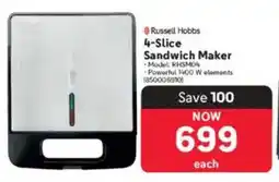 Makro Russell Hobbs 4-Slice Sandwich Maker offer