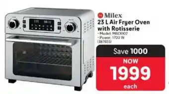 Makro Milex Air Fryer Oven with Rotisserie offer