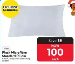Makro Plush Microfibre Standard Pillow offer