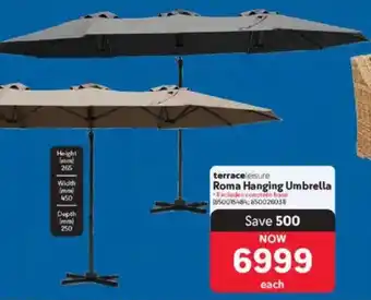 Makro Terrace Leisure Roma Hanging Umbrella offer