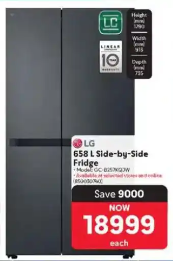 Makro LG Side-by-Side Fridge offer